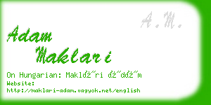 adam maklari business card